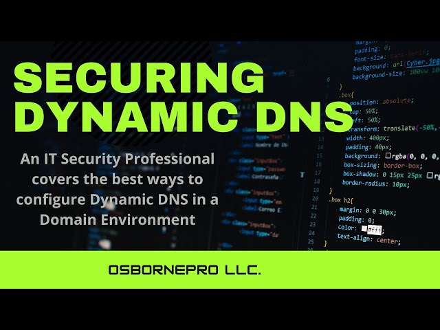 How To Configure Secure Dynamic DNS (Windows Server 2022)