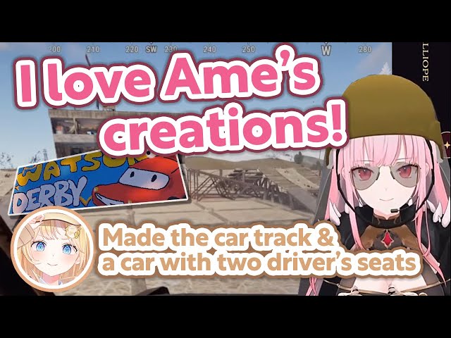 [JpSub] Calli enjoys driving at "WATSONZ DERBY" with Ame【RUST/HololiveClip】