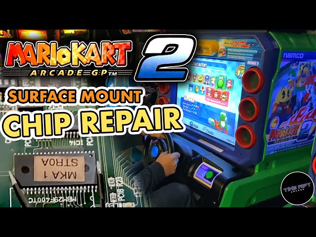 Replacing a Surface Mount chip in Mario Kart Arcade