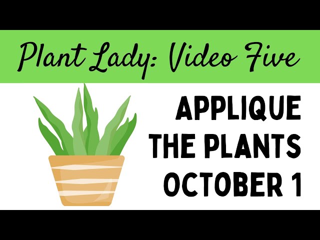 Plant Lady Project: Video Five  **Free Pattern**