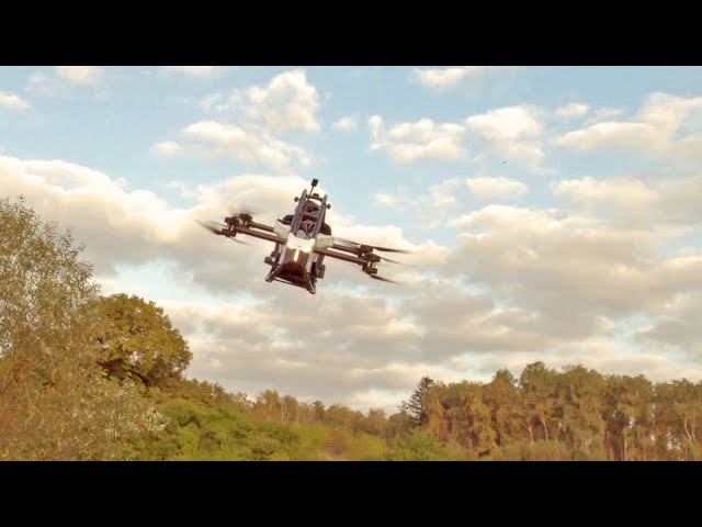 High Speed Flyover by Electric VTOL Jetson ONE "Flying Car"