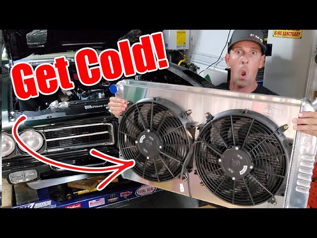 Cold Case Radiator install and comparison with 14" fans, in my 1969 GTO.  Part 1 of 2