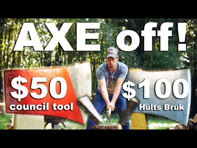 $40 Council Tools Boys Axe vs $100 Hult Bruks Kalix Felling axe.  Before and after Inflation!!!