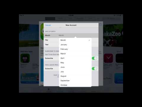 Creating an Apple ID without a credit card on an iPad