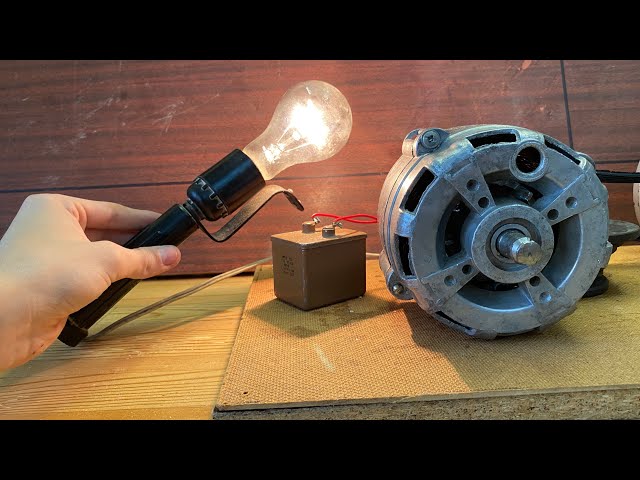 SIMPLE AND FREE GENERATOR FOR HOME! FROM ASYNCHRONOUS MOTOR WITHOUT MODIFICATION