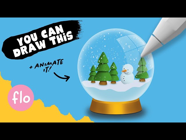 You Can Draw This SNOW GLOBE in PROCREATE - Plus FREE Procreate Brush