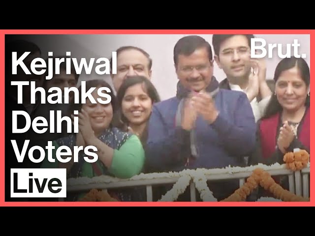 "I love you" Says Arvind Kejriwal After A landslide victory over BJP