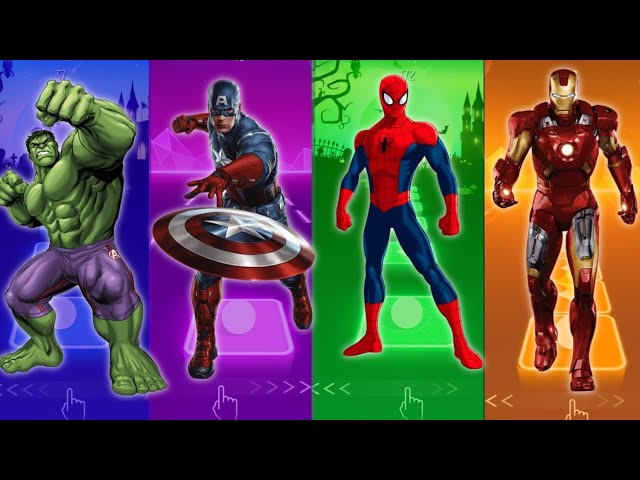 Hulk Cartoon 🆚 Captain America 🆚 Spiderman 🆚 Ironman 🎶 Who Is Best...