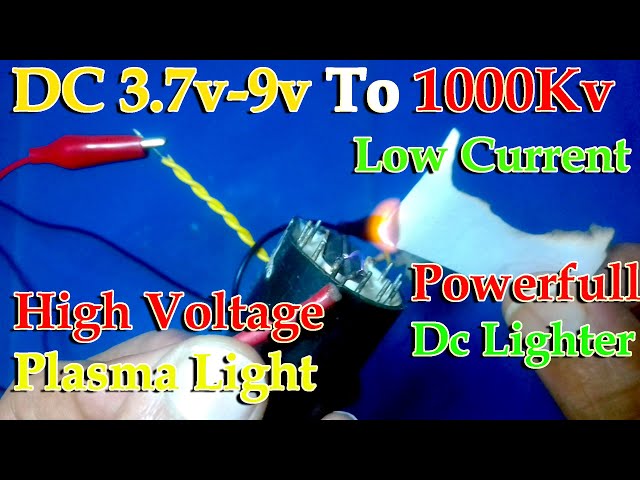 How To Make Plasma Lighter at home, Plasma Lighter Using TV EHT, Flyback Transfromer, 3.7v to 1000kv
