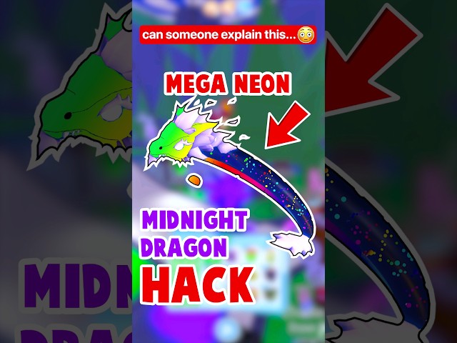 MEGA MIDNIGHT DRAGON 🎁 UNBOXING HACK ?! IN ADOPT ME ROBLOX #shorts