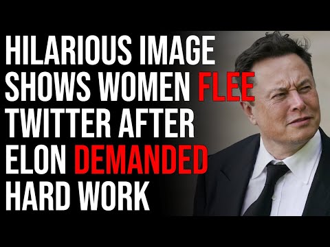 Hilarious Image Shows Women FLEE Twitter After Elon Demanded Hard Work