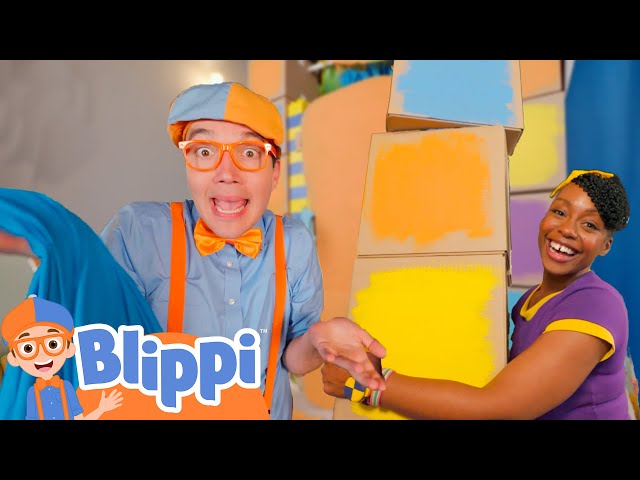 Blippi & Meekah's BUILD A Huge Fort |  Blippi | Challenges and Games for Kids