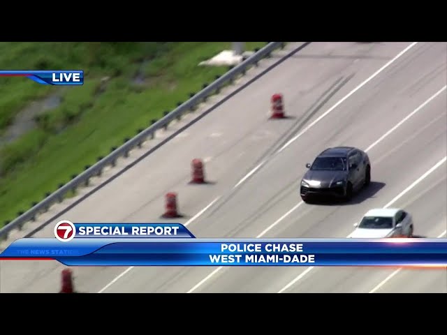 Miami-Dade Police chase Lamborghini