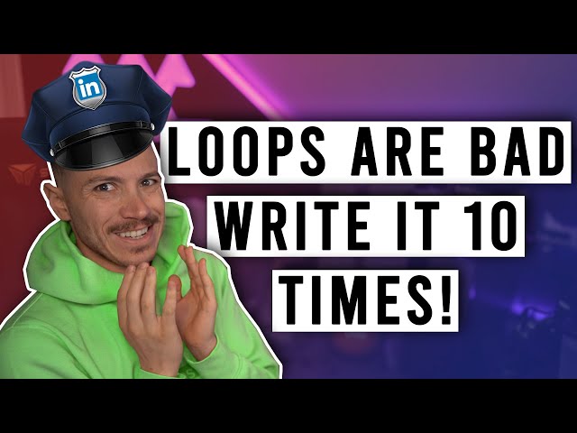 "Don't Use Loops, They Are Slow! Do This Instead" | Code Cop #011