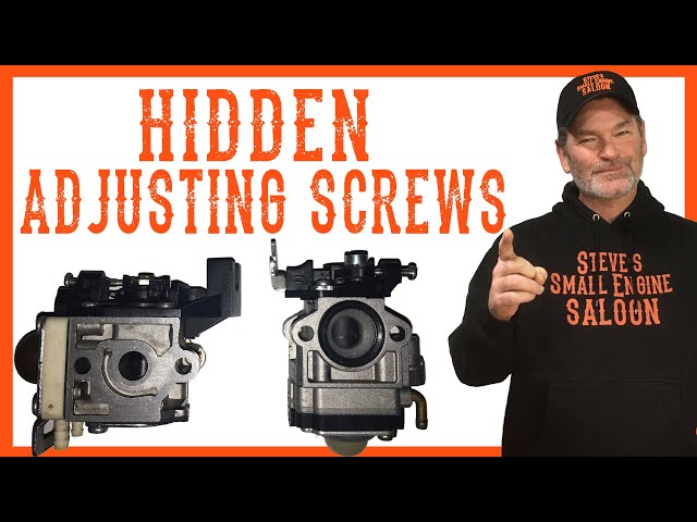 Hidden Carburetor Adjusting Screws On Some Weedeaters And Blowers