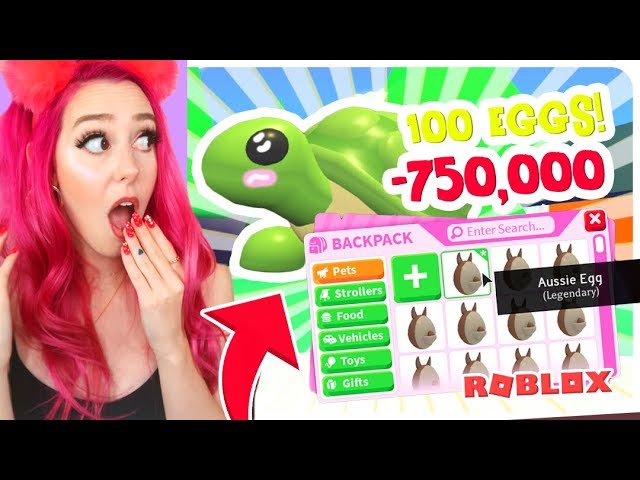 OPENING 100 AUSSIE EGGS (35,000 ROBUX)!! Adopt Me Roblox Egg Hatching
