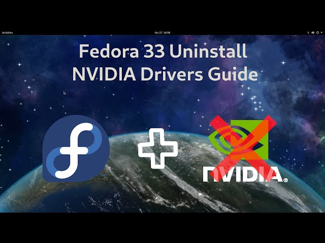 Fedora 34/33 Uninstall NVIDIA Drivers and Enable Nouveau