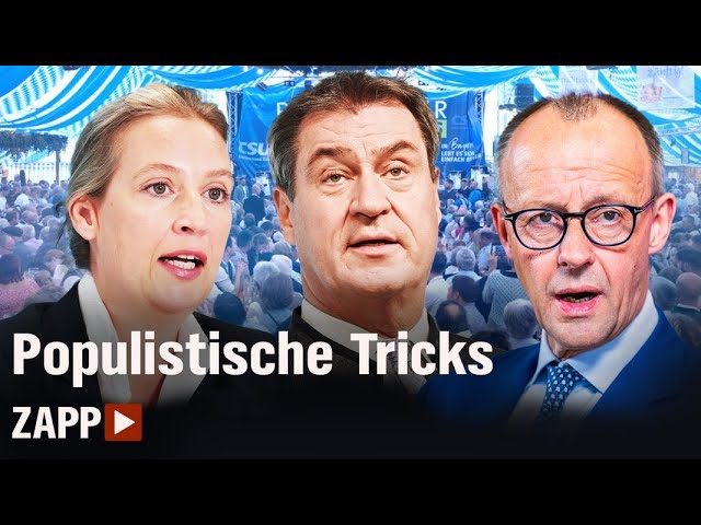 Weidel, Söder, Merz: Die Populismus-Falle enthüllt | ZAPP | NDR