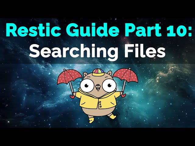 Restic Guide Part 10: Searching Files