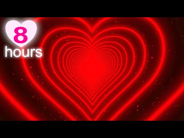 Neon Heart Tunnel Background❤️Red Heart Tunnel✨Neon Lights Love Heart Tunnel Background Video Loop