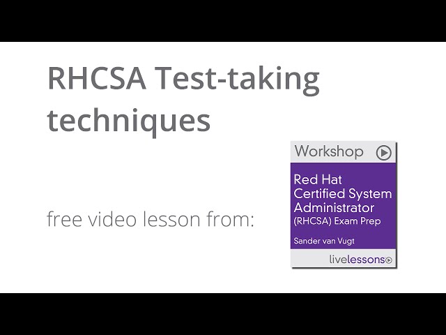 RHCSA Test-taking techniques - RHCSA 7 tutorial