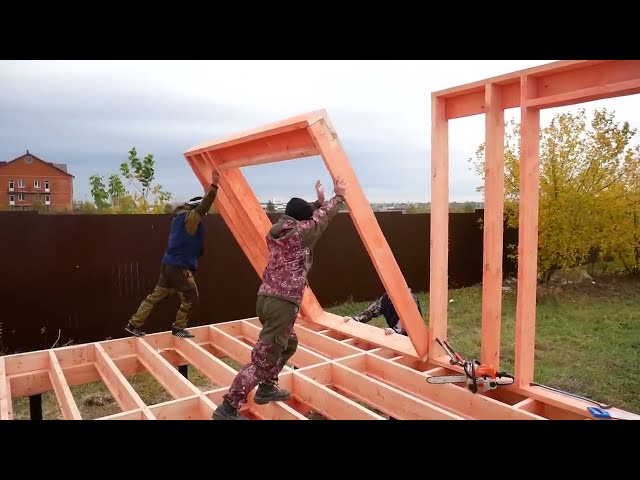 We built the cheapest frame house. Step by step construction process