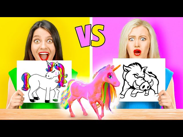 WHO DRAWS IT BETTER TAKE THE PRIZE || Fantastic Drawing Hacks and Genius DIY Ideas by 123 GO! Series