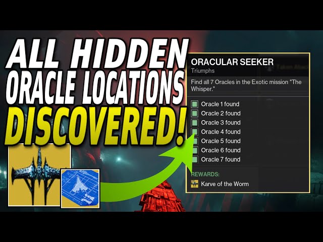 How To Unlock KARVE OF THE WORM Exotic Ship! ALL 7 ORACLE LOCATIONS DISCOVERED! | Destiny 2