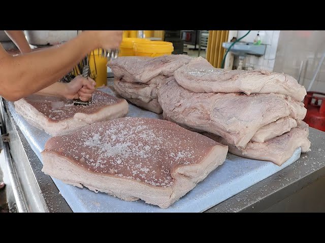 Famous Pork Charcoal Barbecue and Roast Chicken - Malaysian Street Food