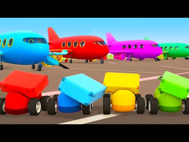 Helper Cars cartoons full episodes & racing cars. Car cartoon for kids. Vehicles & Airplane for kids