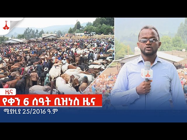 የቀን 6 ሰዓት ቢዝነስ ዜና … ሚያዝያ 25/2016 ዓ.ም Etv | Ethiopia | News zena