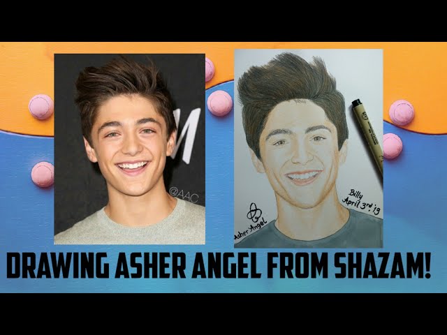 Drawing Shazam: Asher Angel as Billy Batson
