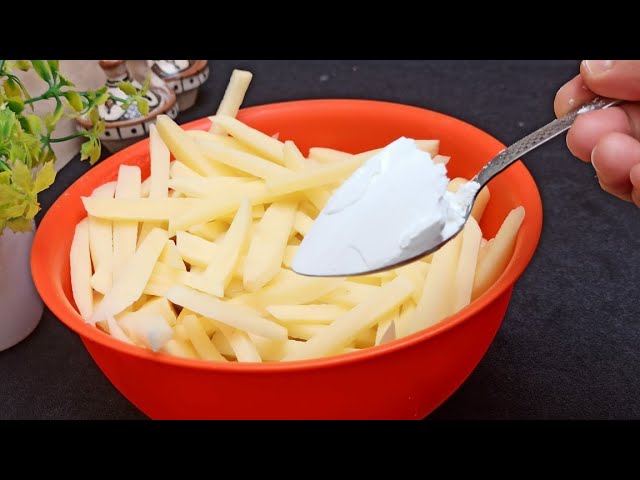 The Secret of Crispy and Dry Potatoes‼ ️👌 / Perfect Fries Recipe - Make fries like mcdonald's