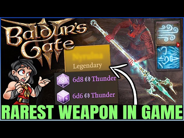 Baldur's Gate 3 - Don't Miss the Rarest Best Legendary Weapon - 1 SHOT POWER Nyrulna Location Guide!