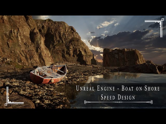 Speed Design - Unreal Engine - Fishing Boat on Shore Line