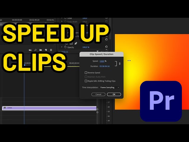 How to speed up clips in Premiere Pro - Easy Tutorial
