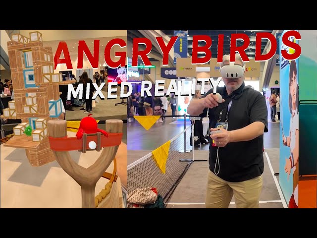 Angry Birds Mixed Reality Hands On At GDC 2024 (Quest 3)