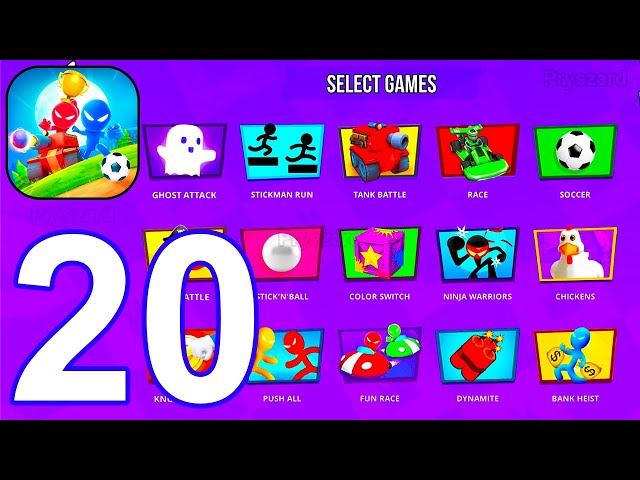 Stickman Party 2 3 4 MiniGames - Gameplay Walkthrough Part 20 Tournament Mode (iOS, Android)