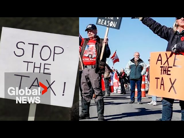 "Axe the Tax" protesters urge Trudeau to hold referendum on carbon tax | FULL