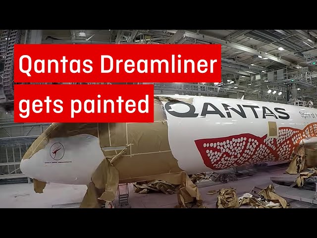 Creating the livery for the Qantas Dreamliner Emily Kame Kngwarreye