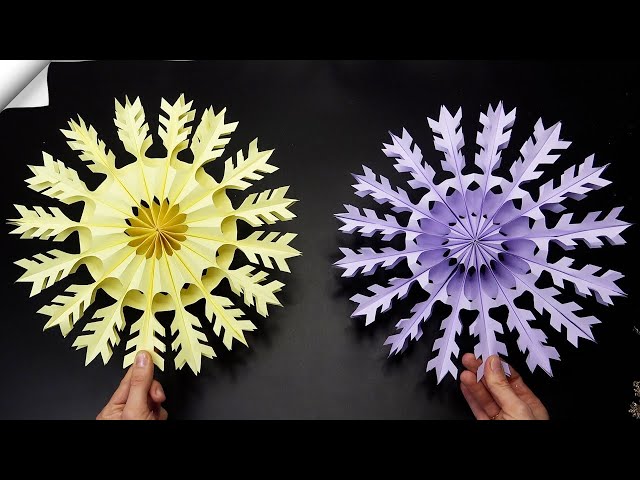 Easy 3d paper snowflake | Easy christmas crafts