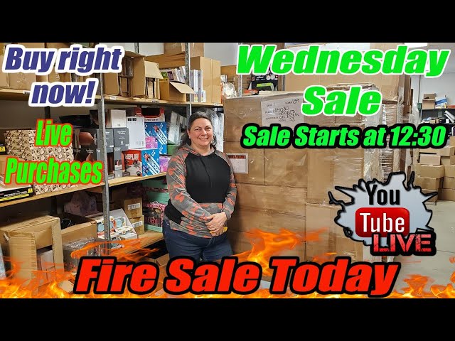 Live Fire Sale - Wednesday Deals - Join us at 12:30 Central time to get amazing deals