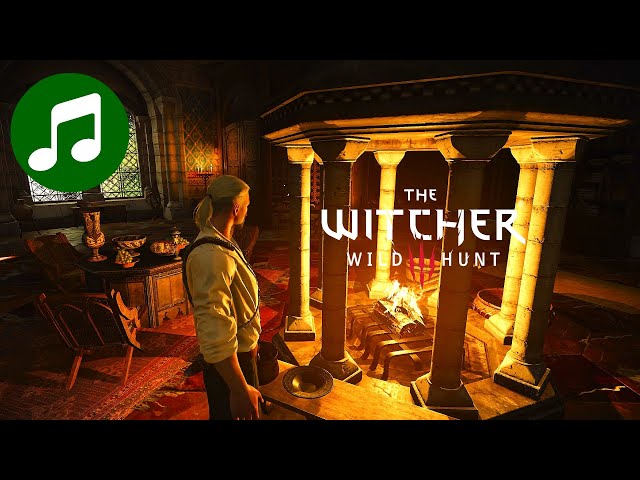 Calm Like A WITCHER 🎵 Relaxing Music & Fireplace Sounds (SLEEP | STUDY | FOCUS)