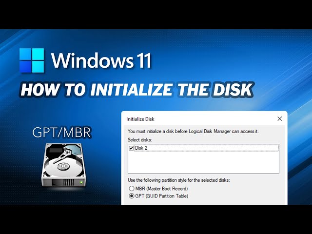 How to Initialize the Disk in Windows 11