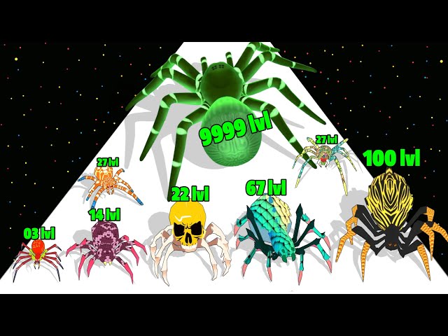 Spider Evolution Runner - Level Up Last Spider Max Level Gameplay (Insect Evolution Run) New Update