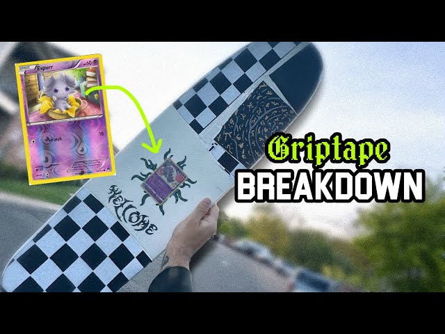 Custom Grip Tape Art Thought Process and Breakdown | New Board Setup and Timelapse