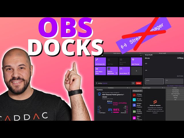 Take advantage of DOCKS IN OBS! Custom Browser Docks! No need for the Stream Manager!