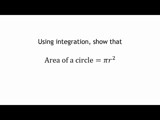 Area Of A Circle - 12 Integrals, Ep. 7