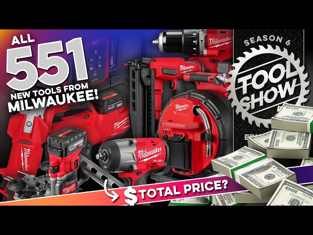 All 551 new tools launched by Milwaukee THIS YEAR, and the price to buy them all!