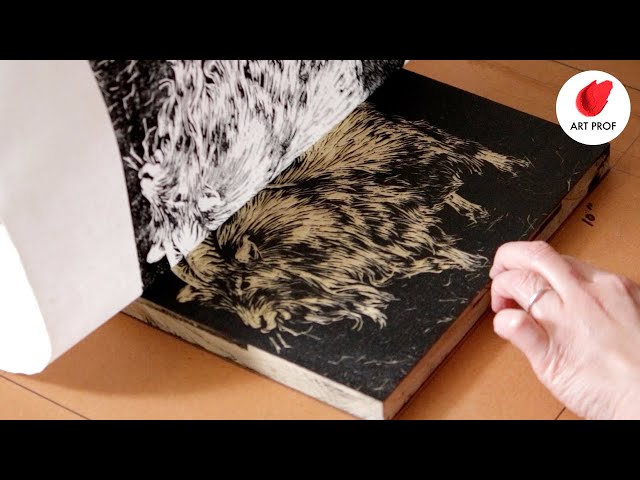 WOODCUT Tutorial Step by Step, Relief Printmaking Techniques